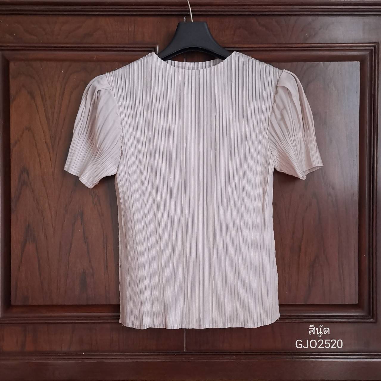 2MUAY BASIC รุ่น GJO2520 SHORT SLEEVE PLEATED TOP เสื้อผู้หญิง เสื้อพลีทคุณภาพ 14 สี FREE SIZE