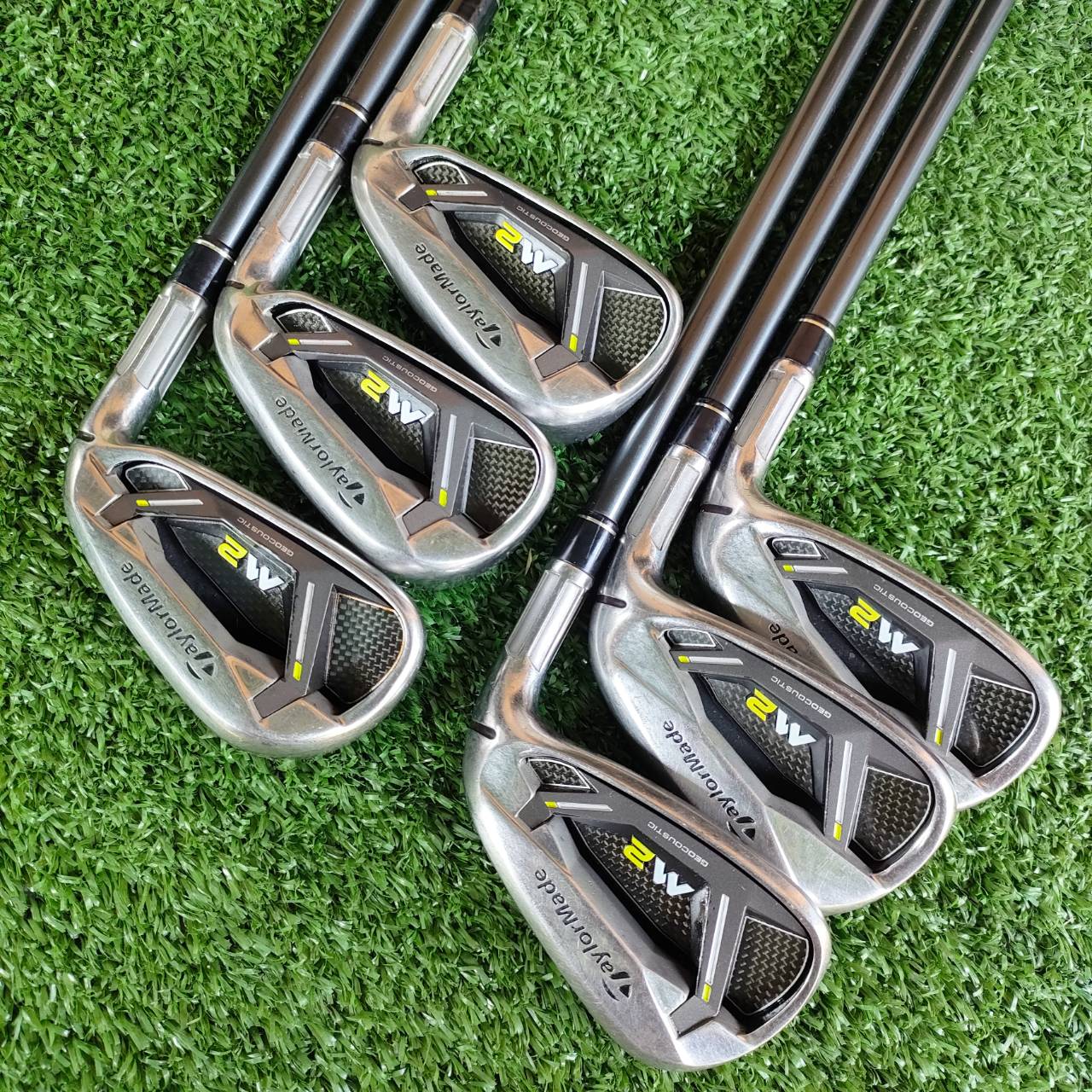 ชุดเหล็ก Taylormade M2 <ตัวใหม่> มี Speed Pocket เหล็กหน้าเด้ง ตีไกล สวยดุดัน สภาพสวยมาก ไม้กอล์ฟพรีเมี่ยมมือสอง ของแท้ By NakaraLuxurious