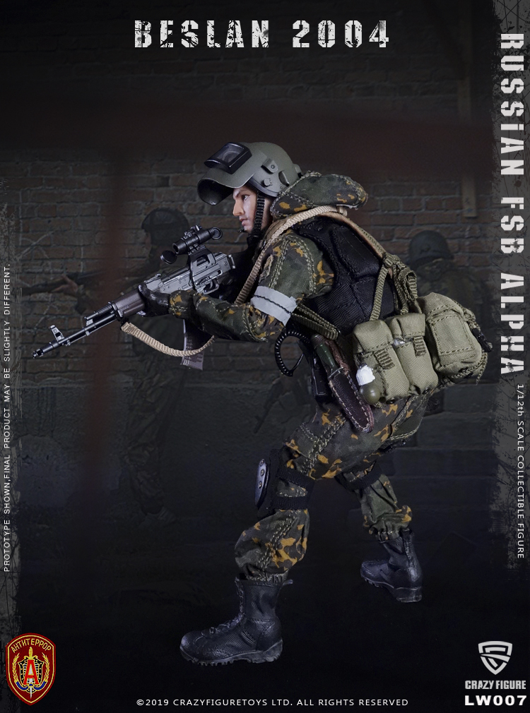[สั่งจอง] Crazy Figure LW007 1/12 Russian Alpha Special Forces Heavy Shield