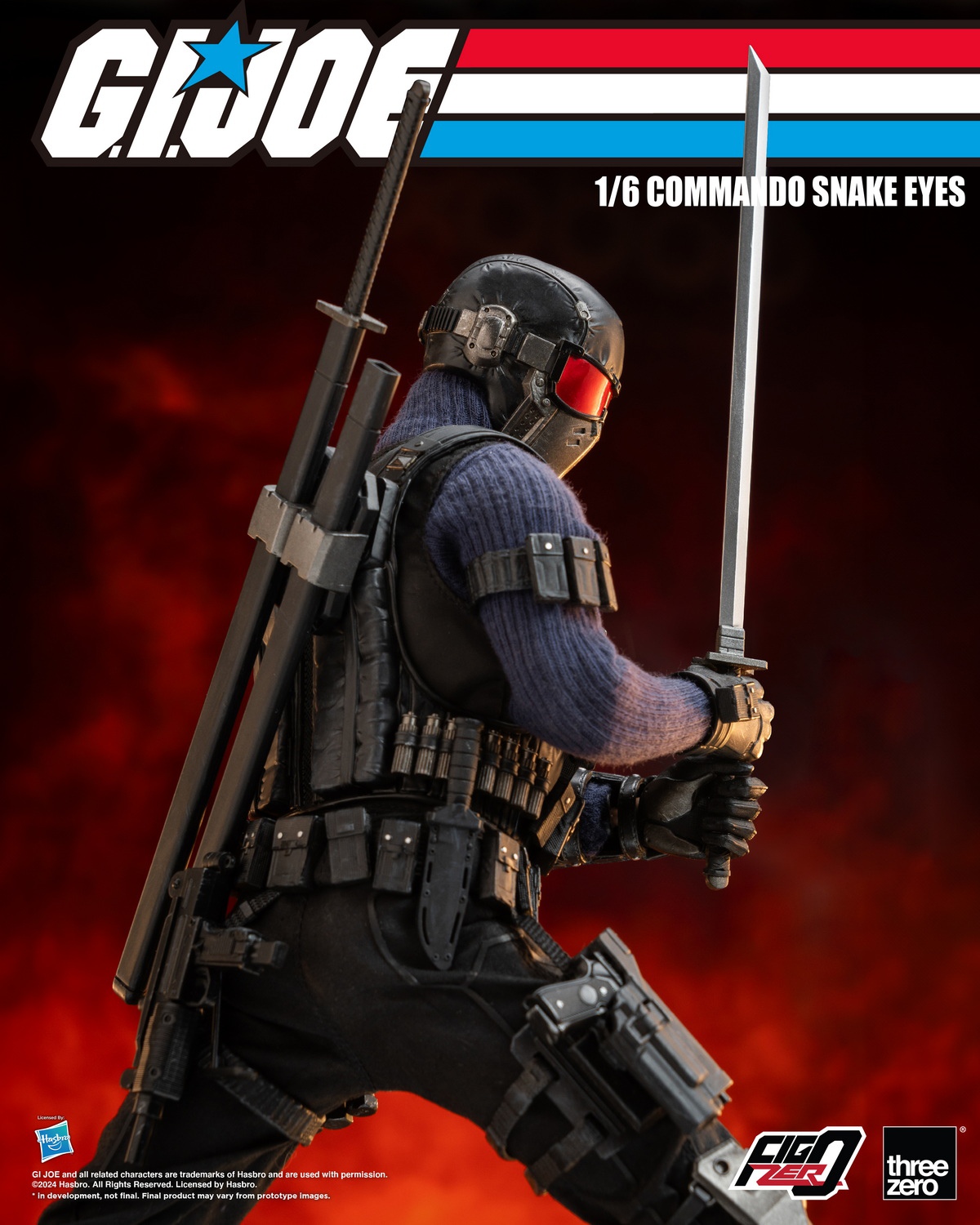 [สั่งจอง] Threezero 3Z05500W0 1/6 : G.I. Joe FigZero - Commando Snake Eyes