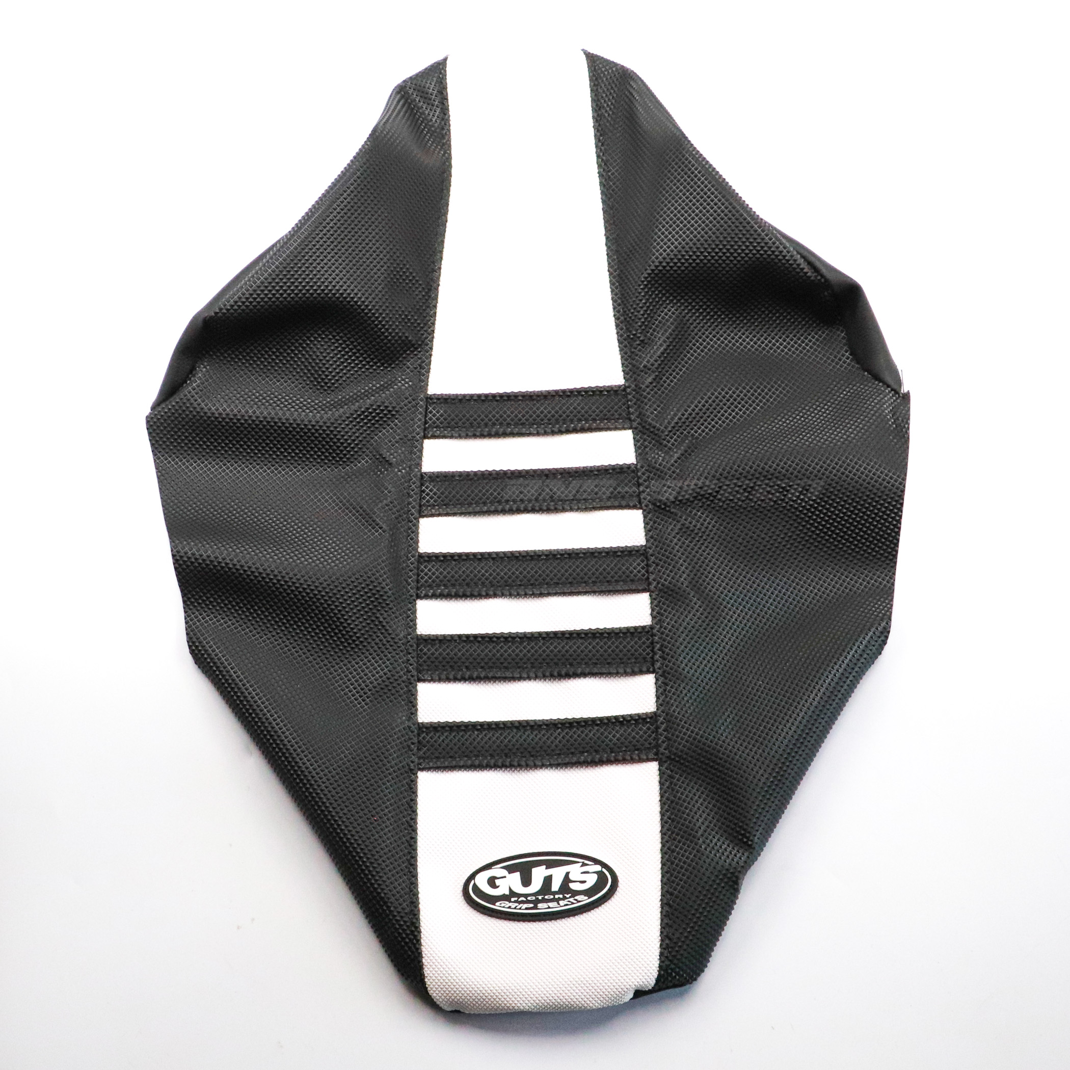 ผ้าเบาะ Guts Racing Ribbed Seat Cover KLX110/L - ดำขาว