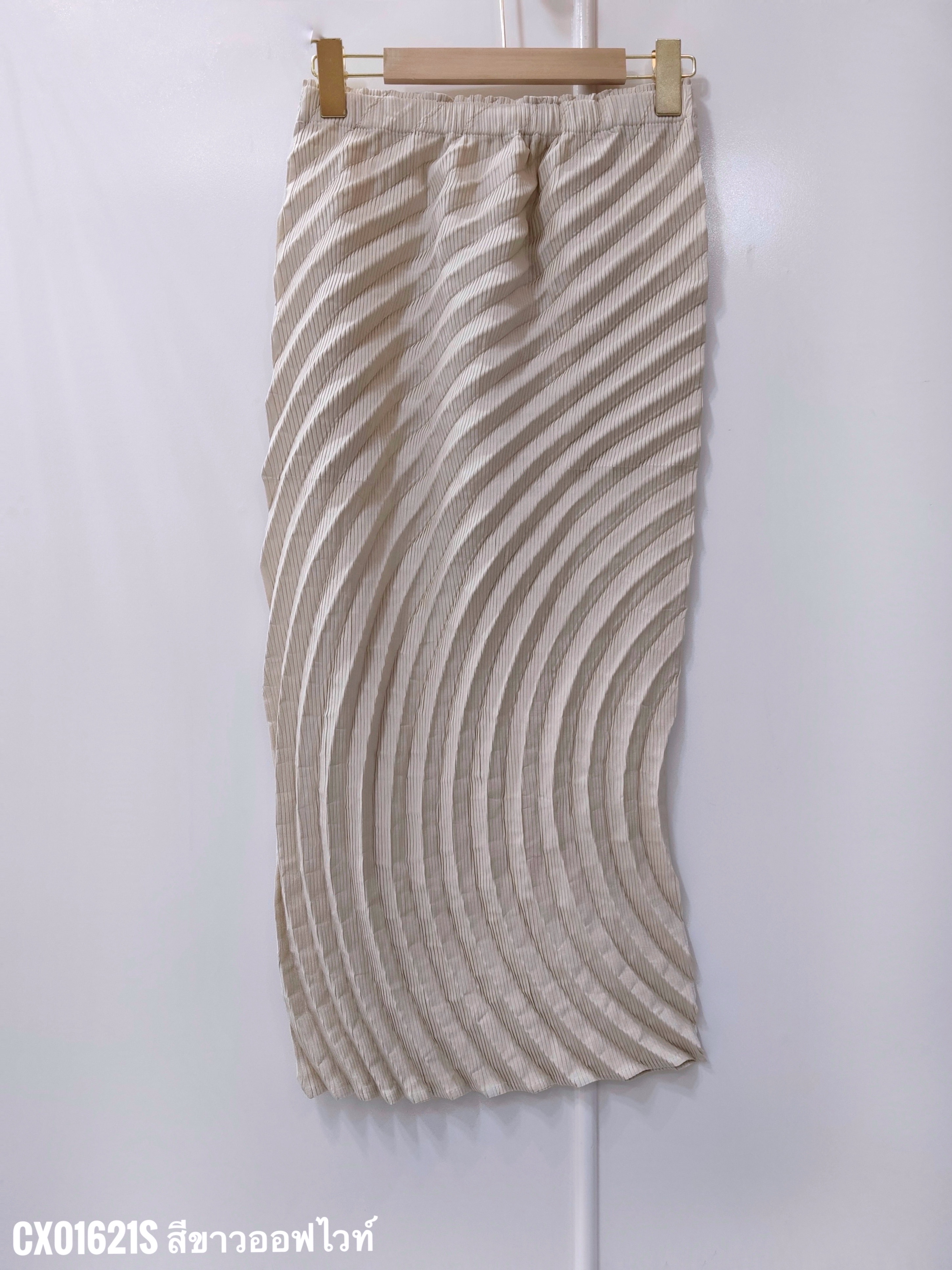 ปรับราคาลง20%!! ยาว 32นิ้ว 2MUAY รุ่น CX01621S กระโปรงอัดพลีทคุณภาพ PENCIL CIRCLE PLEATED SKIRT 4 สี FREE SIZE