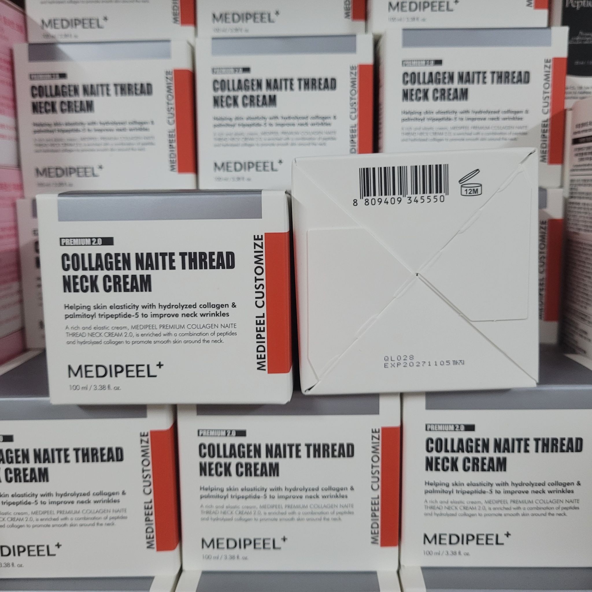 MEDI-PEEL Premium Naite Thread Neck Cream 100ml ครีมบำรุงผิวสำหรับบริเวณคอโดยเฉพาะ