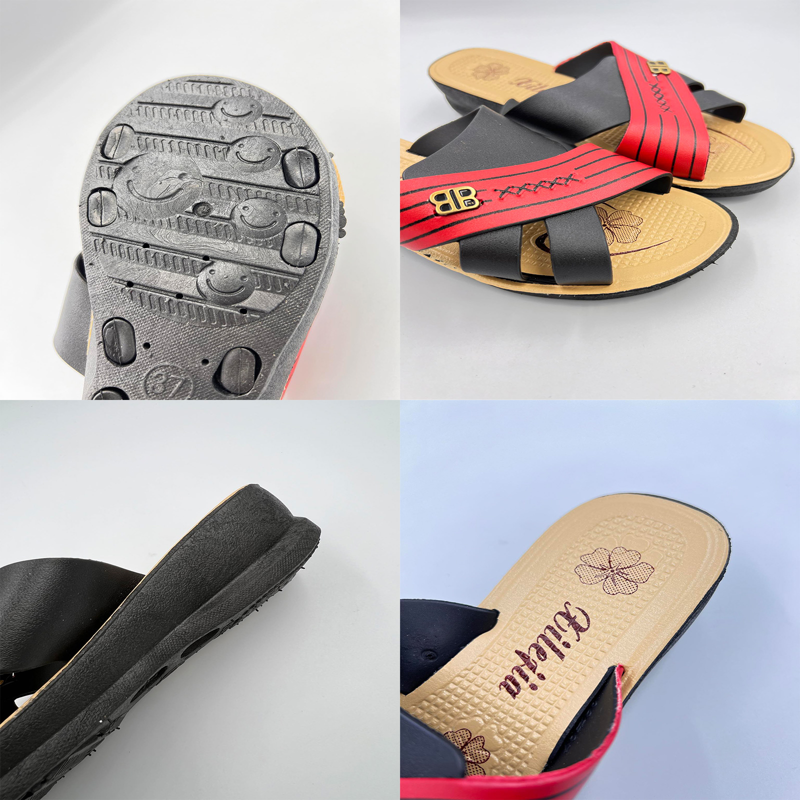 รองเท้าผู้หญิง รุ่น สไบ ส้นหนา 3.5cm ยาง PVC พื้นนิ่ม ใส่สบายเท้า พื้นยางกันลื่น คุณภาพดี