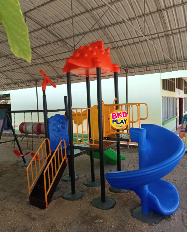 เครื่องเล่นสนามกลางแจ้ง ชุด ไดโนเสาร์เพื่อนรัก , กระดานลื่น, ของเล่น,ครุภัณฑ์สนามเด็กเล่น, สพฐ,โครงการโรงเรียนประชารัฐ playground,สไลเดอร์,ของเล่นเสริมพัฒนาการ,เครื่องเล่นสนาม, สนามเด็กเล่น ทำงบประมาณ70,000 บาท
