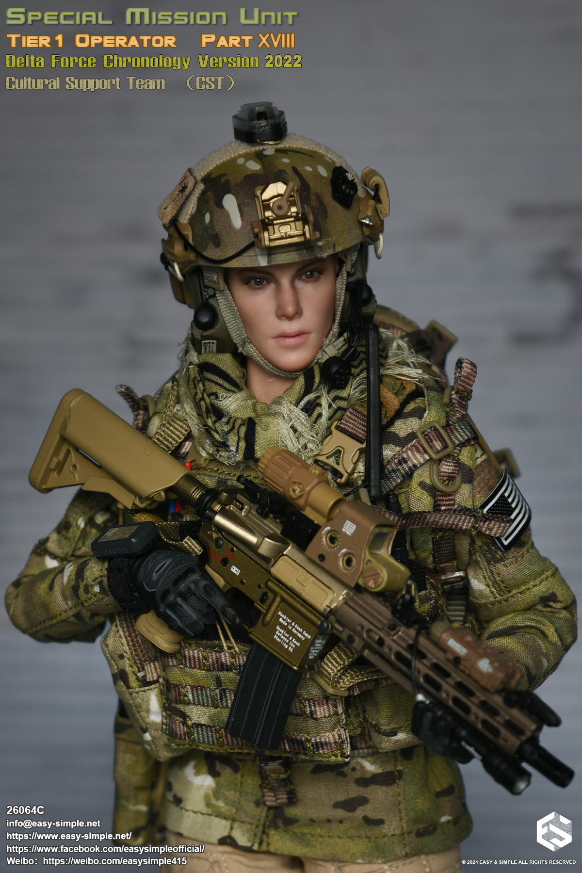 [สั่งจอง]Easy&Simple 26064C 1/6 : Special Mission Unit Tier1 Operator Part XVIII Delta Force Chronology Version 2022