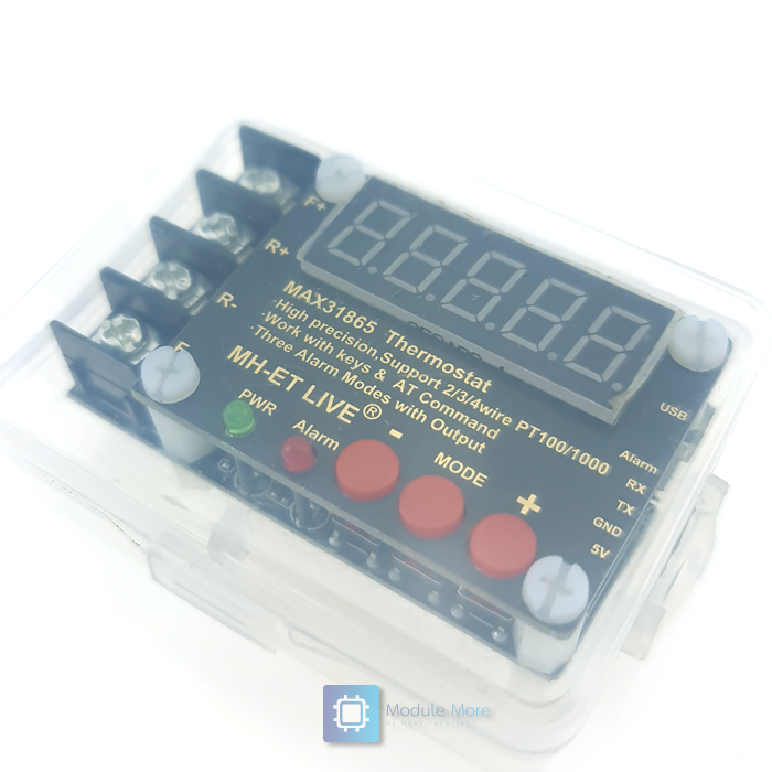 เซนเซอร์วัดอุณหภูมิด้วย PT100 thermocouple ให้สัญญาณออกเป็น Serial MAX31865 high precision isolated temperature collector module PT100 serial port