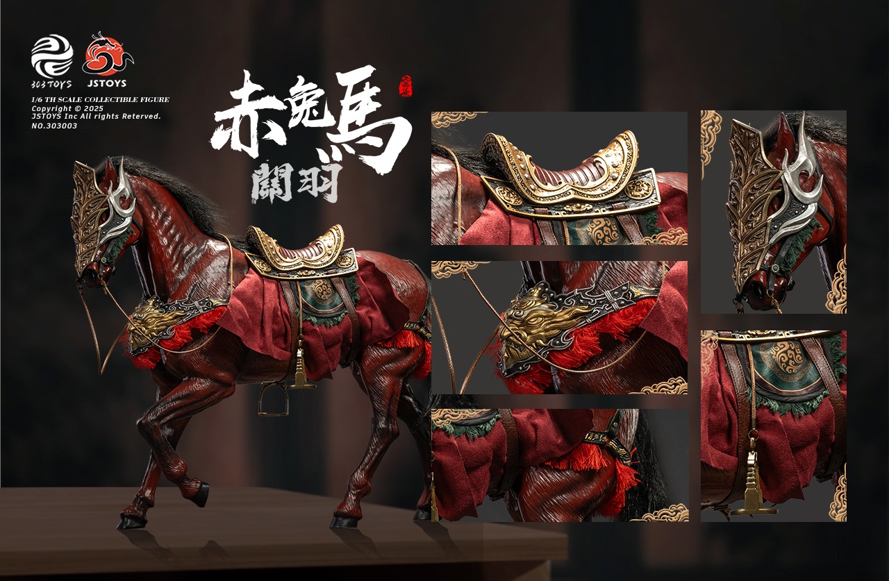 [พร้อมส่ง]303TOYS x JSTOYS 1/6 : Three Kingdoms Mighty Guan Yu Yun Chang - NO.303003 : Red Hare Horse