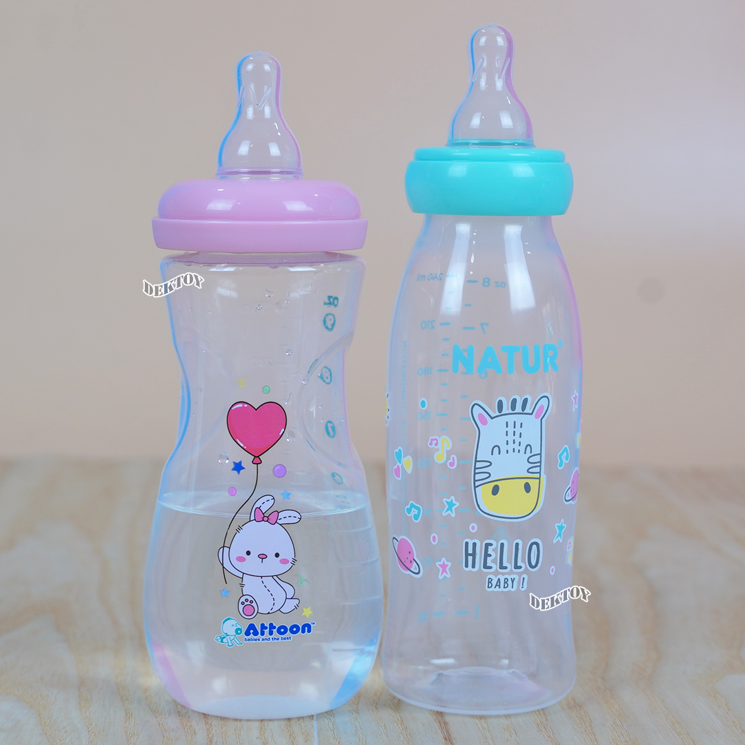 แพ็ค6 จุกนมแอทตูน Attoon แอทตูน จุกนมอารมณ์ดี เติมสันกันแฟบ คอแคบ แพ็ค6ชิ้น N6L