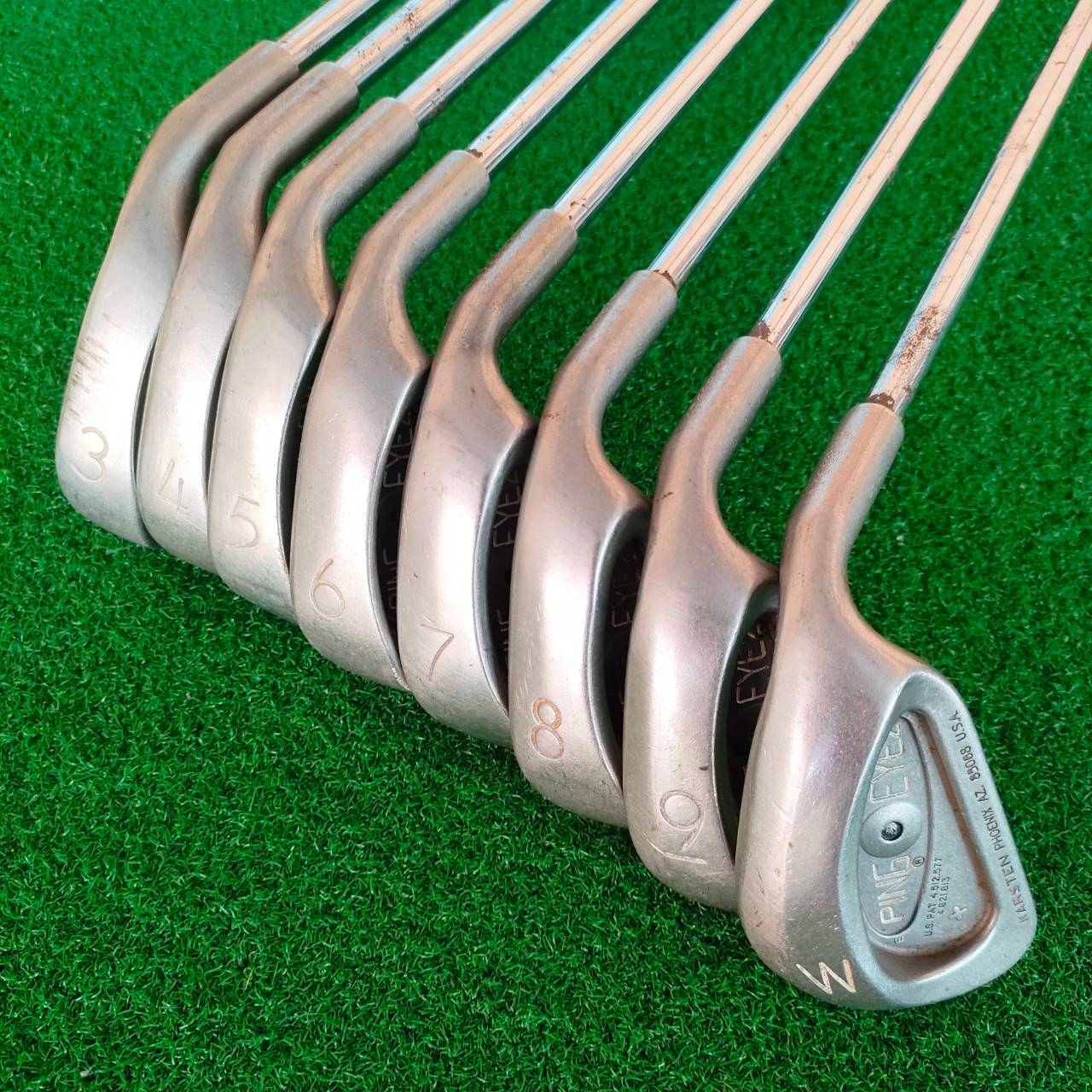 ชุดเหล็ก PING EYE 2 + มีเหล็ก 3-9 เเละ W จุดดำ ก้าน PING เดิมๆเลยครับ จุดดำคือจุดที่ไลน์แองเกิ้ล จะเท่ากับเหช็กทั่วๆไปเลยครับ