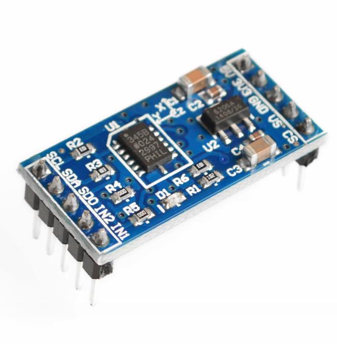 เซนเซอร์วัดความเร่ง การเอียง ADXL345 IIC / SPI digital tilt sensor Accelerometer module ขาบัดกรีแล้ว