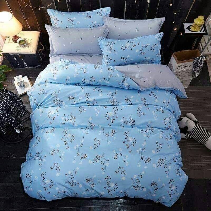❀✿พิเศษสุดๆลดราคา💥ชุดเครื่องนอนครบเซ็ต+ผ้านวม#ลายดอกไม้#โทนสีฟ้าsocute✿❀#Minimalstyle