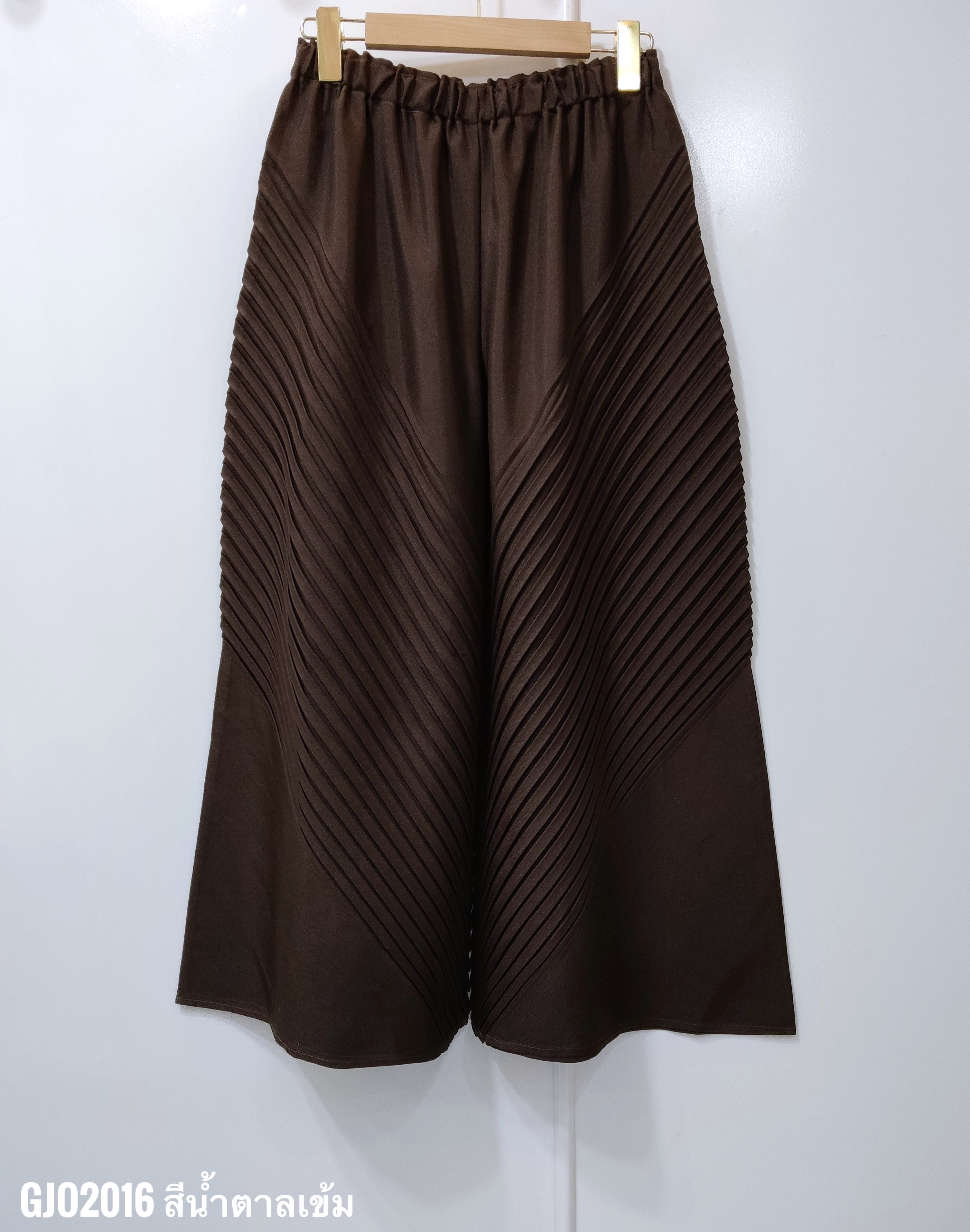 ปรับราคาลง20%!! เอวถึง37สะโพก44ยาว36นิ้ว ผ้าไม่ยืด! 2MUAY รุ่น GJO2016 กางเกงอัดพลีทคุณภาพ CHIC DIAGONAL PLEATED PANTS 7 สี FREE SIZE