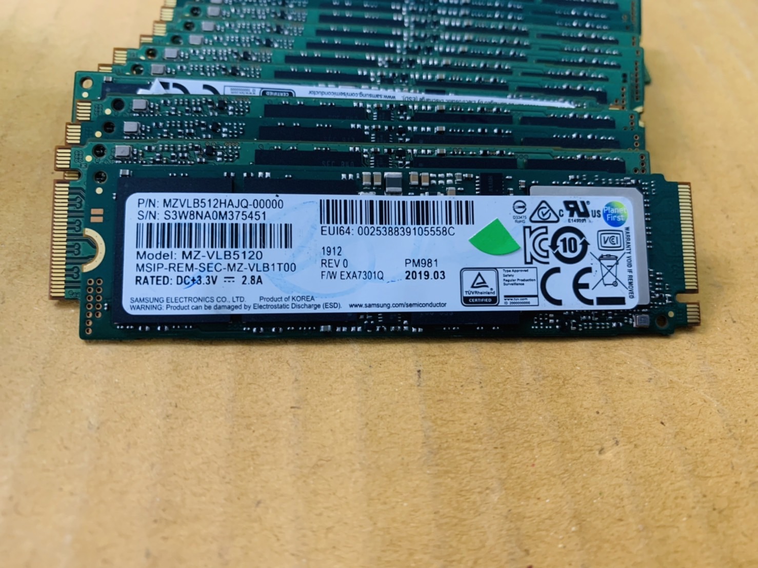 เอสเอสดี Samsung SSD 512GB M.2 NVMe PCIe 3.0X4 Solid State Hard Disk สำหรับแล็ปท็อป