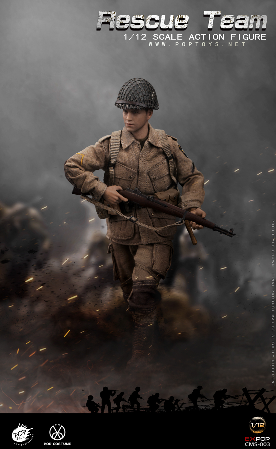 [สั่งจอง] POPTOYS 1/12 CMS003 WWII US Rescue Squad Paratrooper