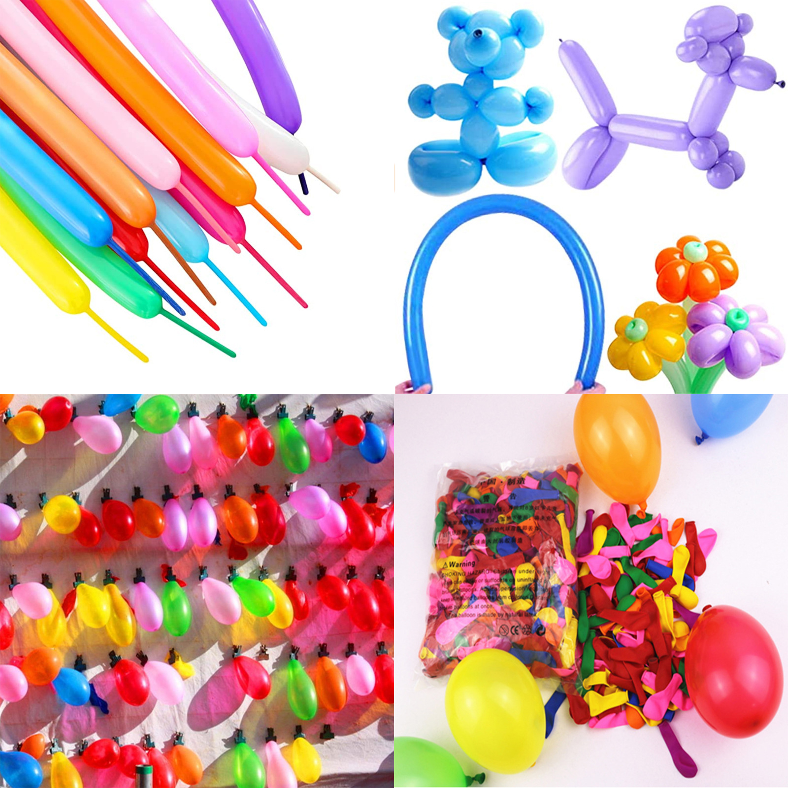 ลูกโป่งแฟนซี มีให้เลือก 2แบบ แบบกลมแพ็ค 500ชิ้น แบบยาวแพ็ค100ชิ้น