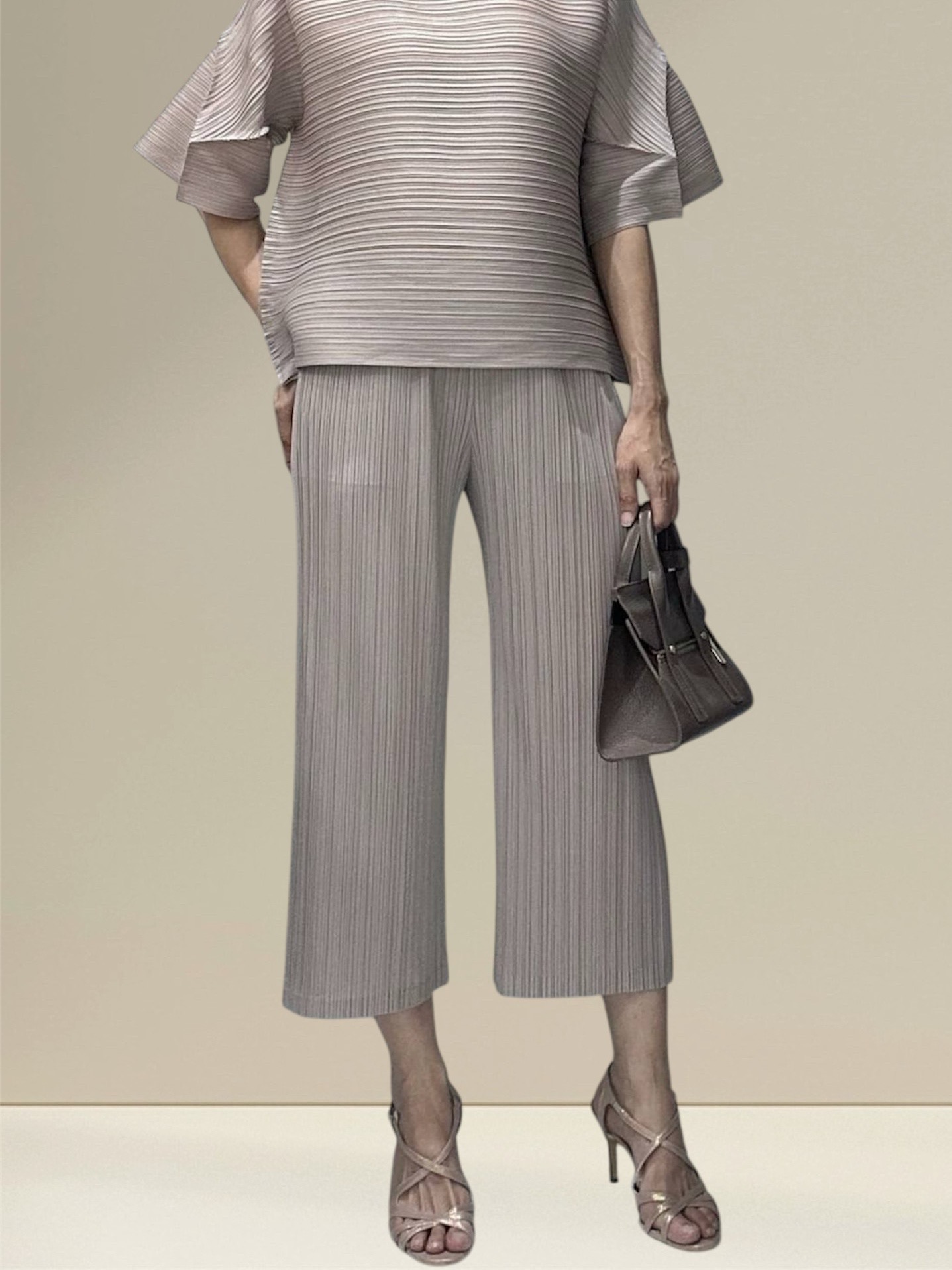 ยาว34นิ้ว! 2MUAY BASIC รุ่น GJO7573 กางเกงอัดพลีทคุณภาพ STRAIGHT PLEAT PANT 12สี FREE SIZE