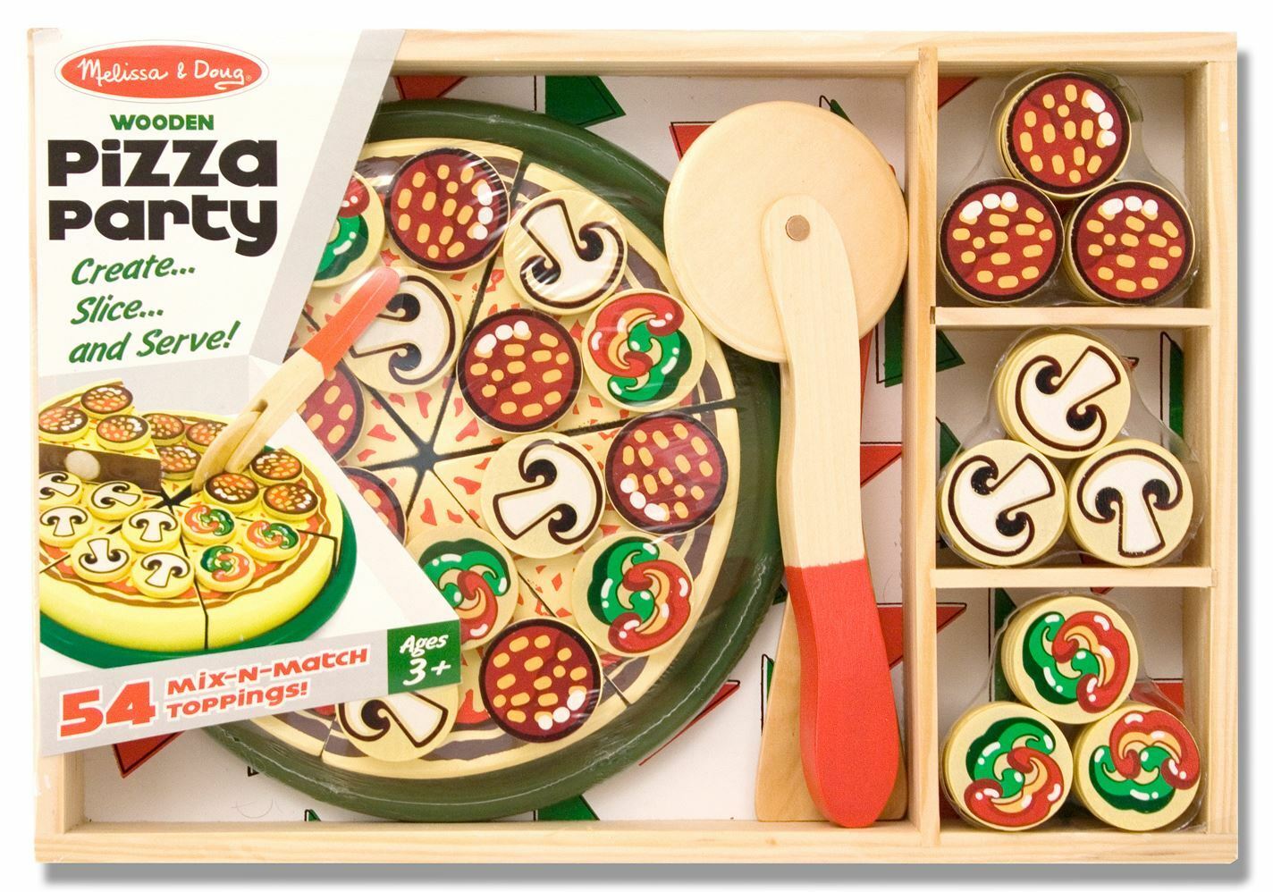 ชุดเล่นทำพิซซ่า ส่งเสริมการเล่นที่ใช้จินตนาการ Pizza Party Melissa&Doug, ของเล่นเสริมพัฒนาการ, ของเล่น