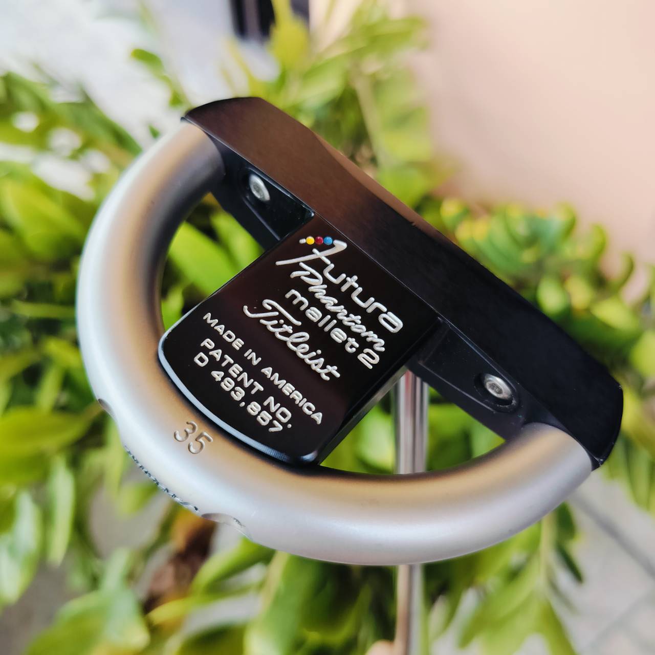 PUTTER TITLEIST SCOTTY CAMERON FUTURA PHANTOM MALLET2 ความยาว 35 นิ้ว ทรงมอลเล็ต ก้าน CENTER เล็งง่ายเข้ากับเส้นสายตา หน้า MILLED เกาะไลน์มาก COVER แท้เดิม ไม้กอล์ฟพรีเมี่ยมมือสอง ของแท้ By NakaraLuxurious