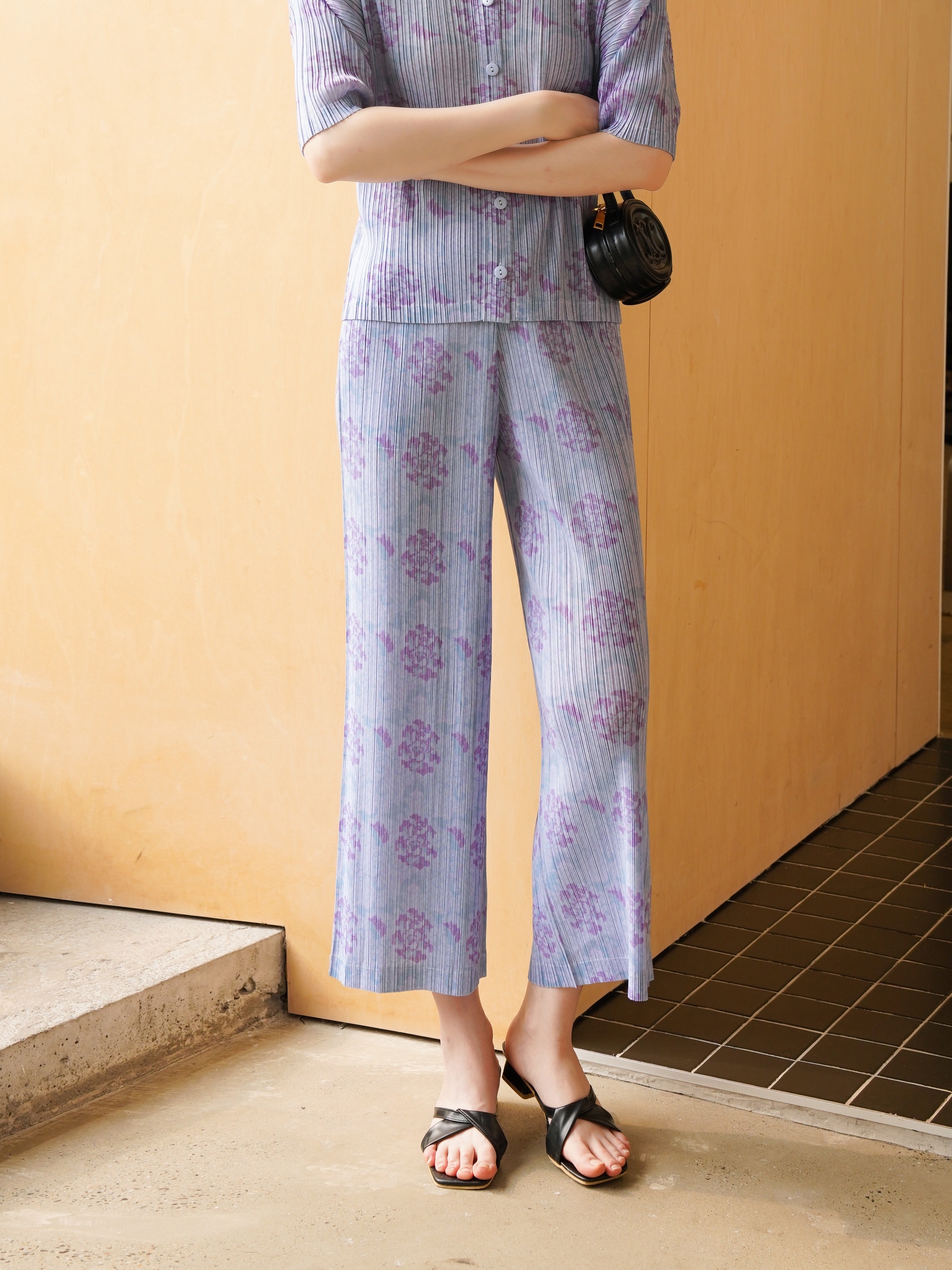 ปรับราคาลง20%!! ยาว 35นิ้ว!! 2MUAY รุ่น GJO1131 กางเกงพลีทคุณภาพ STRAIGHT LEG PRINTED PLEATED PANTS 4 สี FREE SIZE