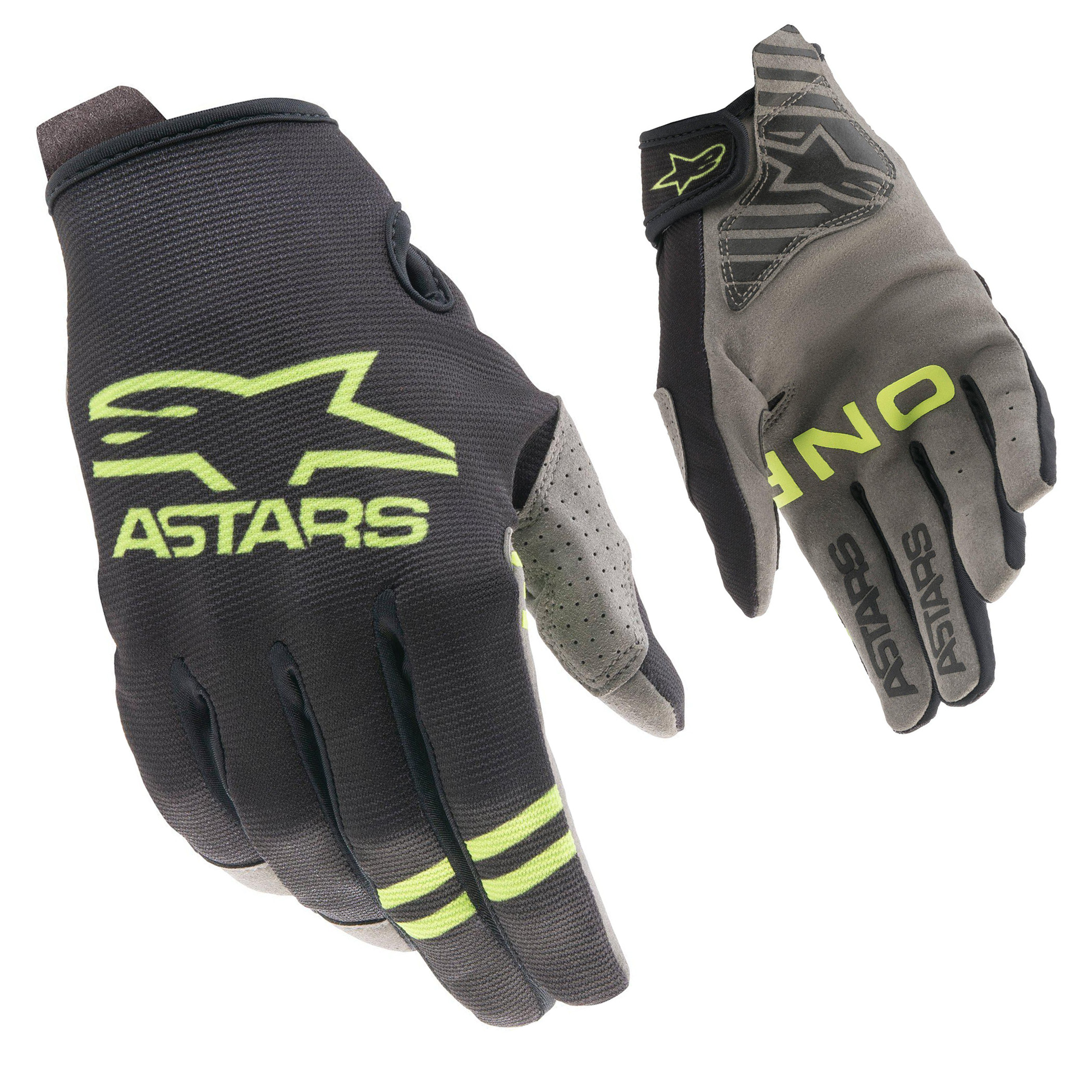 ถุงมือ Alpinestar 2021 RADAR GLOVES Black/Green Fluo