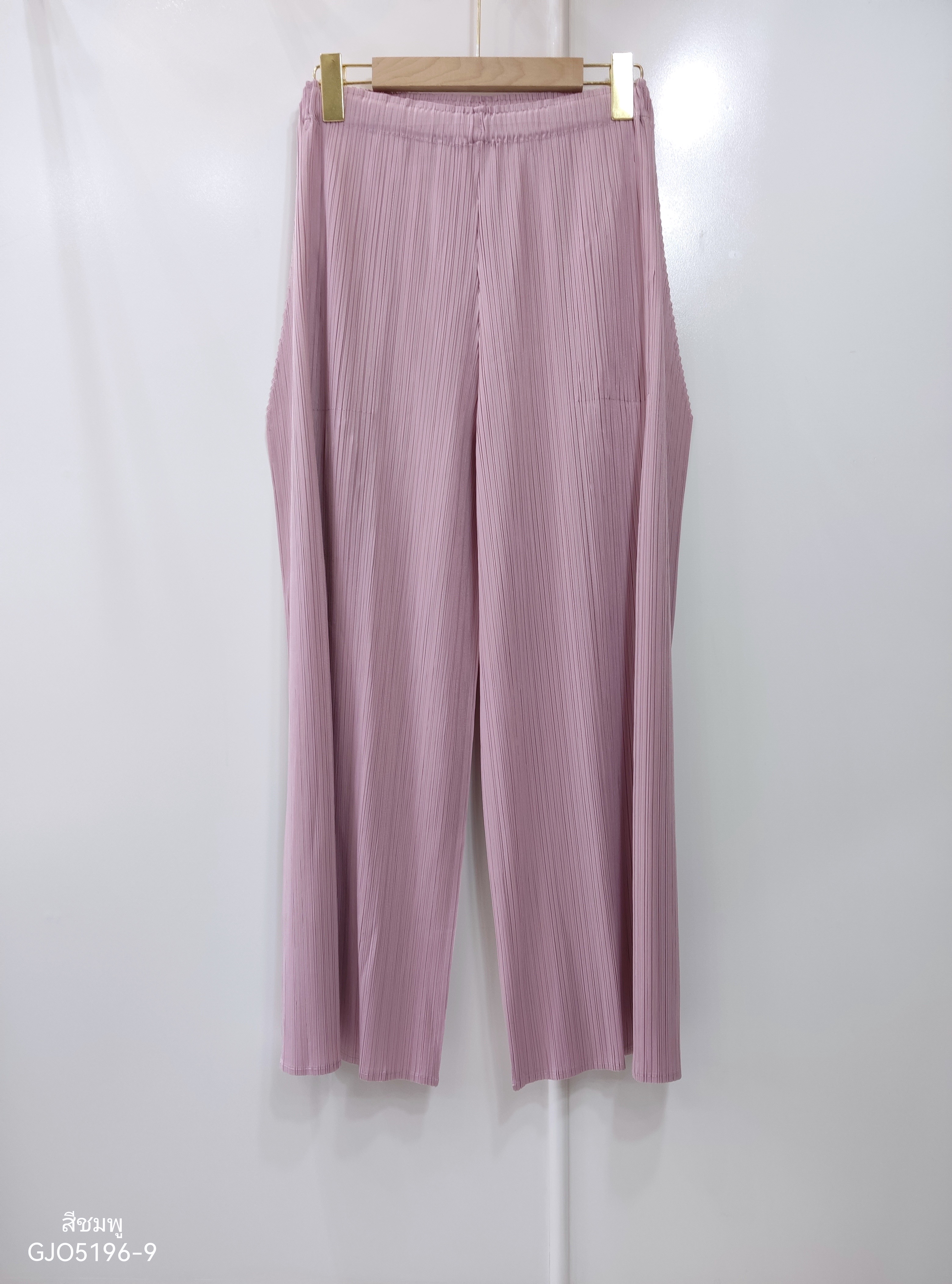 ปรับราคาลง20%!! ยาว36 นิ้ว! 2MUAY รุ่น GJO5196-9 กางเกงพลีทคุณภาพ STRAIGHT LEG DRAPED SIDE PLEATED PANT 5 สี FREE SIZE