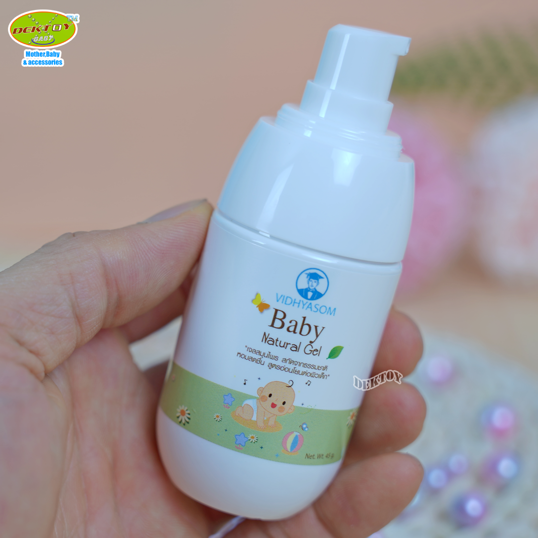 เจลสมุนไพรสูตรเปปเปอร์มิ้น Vidhyasom Baby Natural Gel 45 กรัม