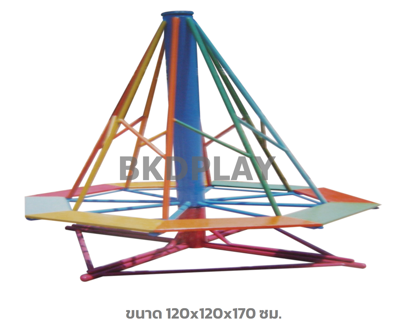 เครื่องเล่นสนามกลางแจ้ง เหล็ก ม้าหมุน กระโจม8เหลี่ยมหมุน Outdoor Playground, ราคาโรงงาน