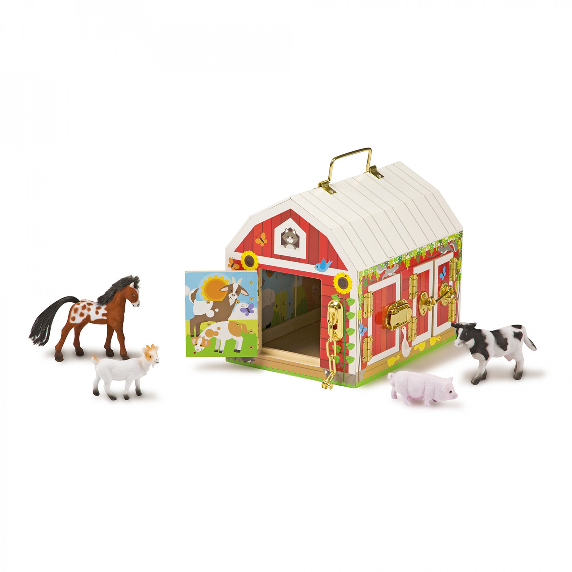 ชุดเล่นฟาร์มเปิดกลอน 5 แบบ Melissa & Doug Latches Barn Unique! รุ่น2564 ของเล่นเสริมพัฒนาการเด็ก