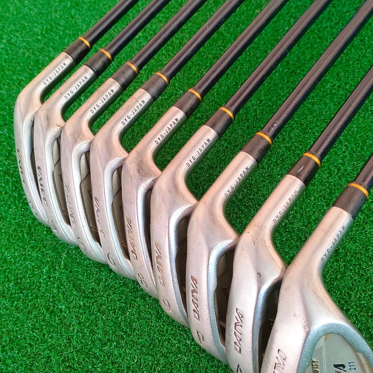 ชุดเหล็ก DAIYA BOUNCER 211 มีเหล็ก 3-9 PW AW SW ก้าน BOUNCER FLEX R ผลิตจากประเทศญี่ปุ่น ก้านกริพเดิมสวย CAVITY ลึก ตีง่าย ตีไกล ก้านกราไฟต์ เบาสบาย