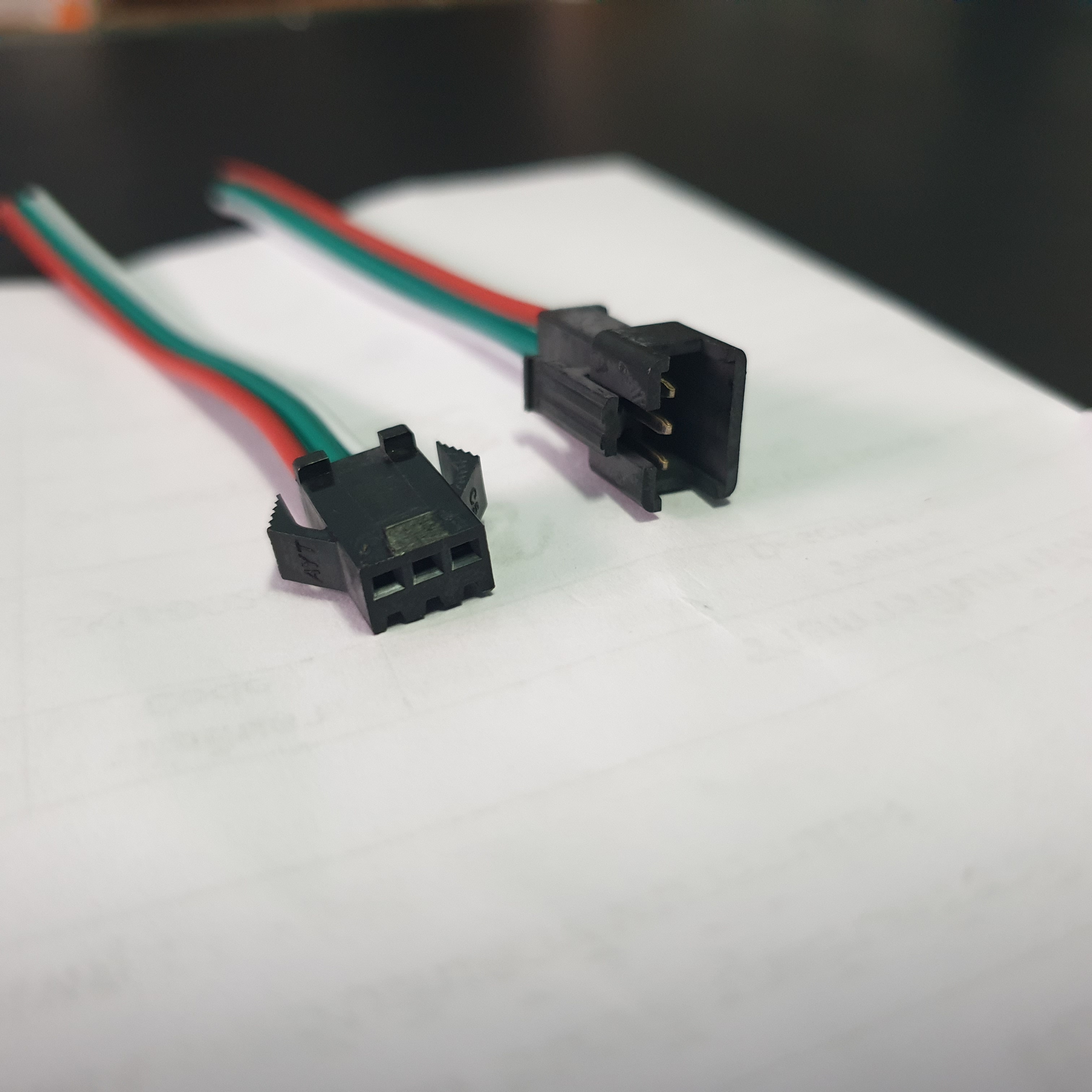 สาย JST SM Connector 3 pin สำหรับ LED strip ผู้-เมีย ยาว 20cm WS2811/2812B/1903 connector