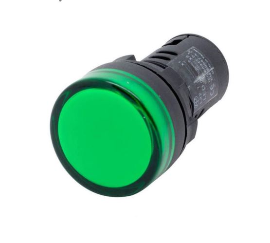 Pilot lamp สีเขียว ขนาด 22 mm ไฟตู้คอนโทรล LED power led AD16-22D/S AD16-22DS universal signal light