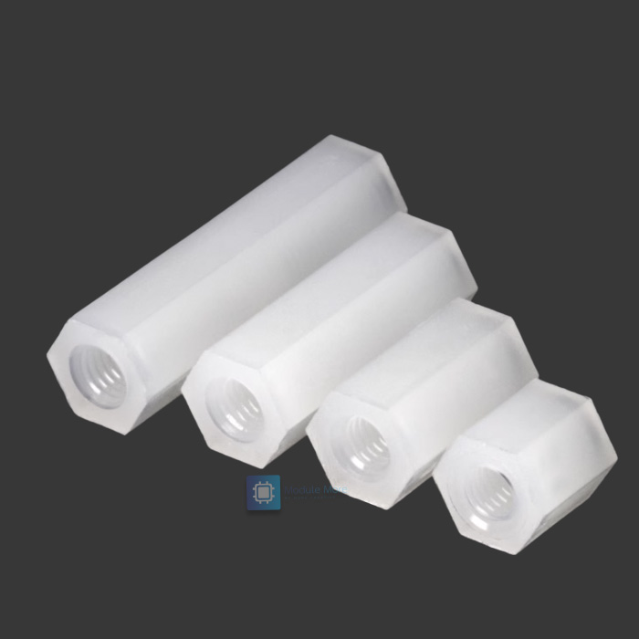 [ 5 ชิ้น ] ฐานรองบอร์ดพลาสติก M3 Nut nylon column board spacer 1 ชุดมี 5 ชิ้น