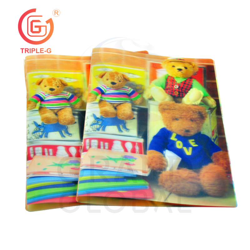 Triple-G แฟ้มใส่เอกสารขนาด A4 ลายแฟนซี 3มิติ แบบสันห่วง แพ๊ค 4 ชิ้น