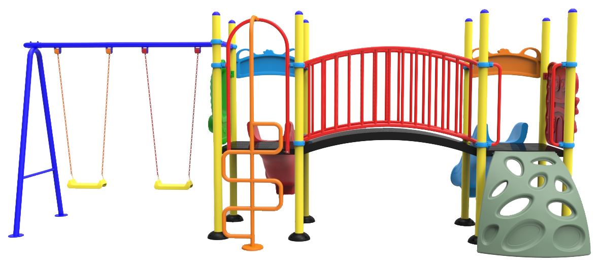 ชุดหอปีนป่าย +สไลด์80+ชิงช้า 2 ที่นั่ง เครื่องเล่นสนาม กลางแจ้ง เหล็ก, สไลเดอร์,ของเล่น สั่งผลิต 10-20 วัน