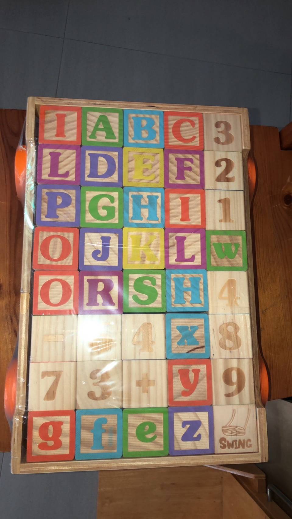 รถลากบล็อก AB (ใหญ่) , ของเล่นไม้, ของเล่นเสริมพัฒนาการ, ของเล่นเด็กอนุบาล, สื่อการสอนเด็กอนุบาล