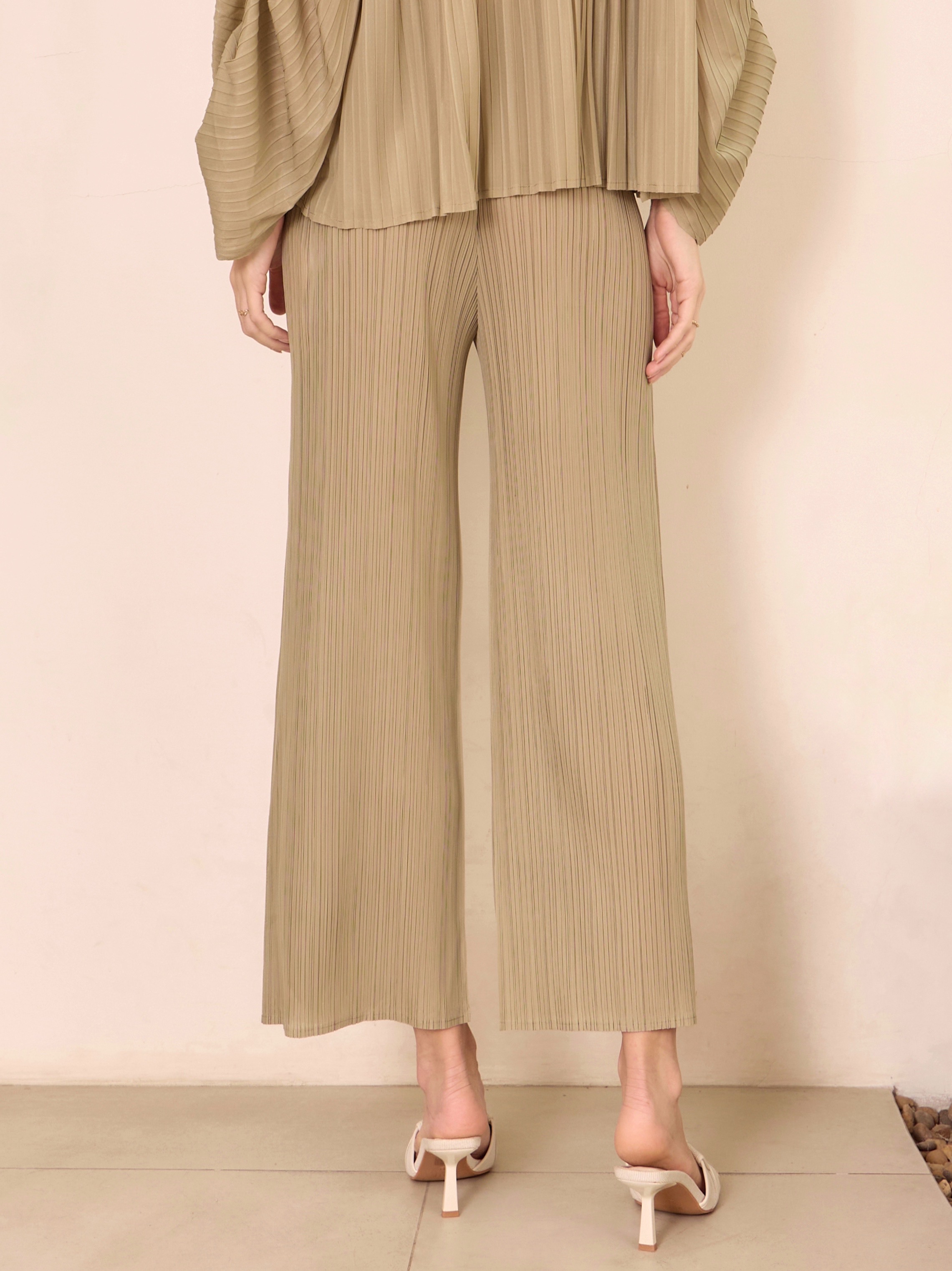เพิ่มสีใหม่ ยาว37นิ้ว! 2MUAY รุ่น GJO7271 กางเกงอัดพลีทงานคุณภาพ BAT STRAIGHT LAYER PLEATED PANTS 18สี FREE SIZE