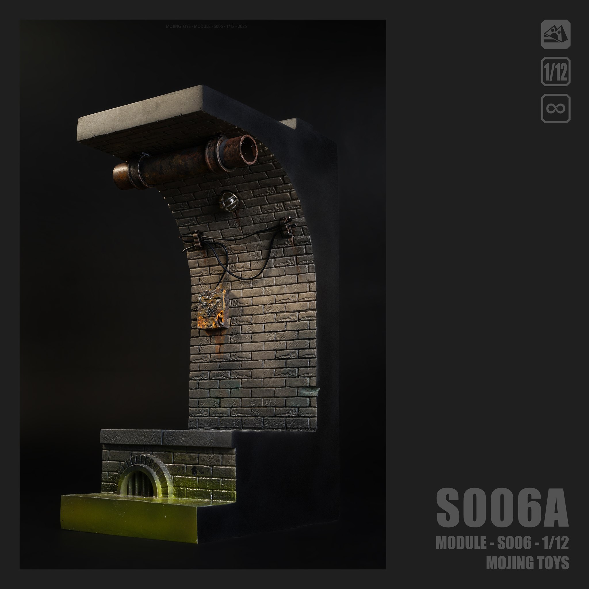 [สั่งจอง]mOjingToys 1/12 : Module Series American Comic Sewer Scene Taupe