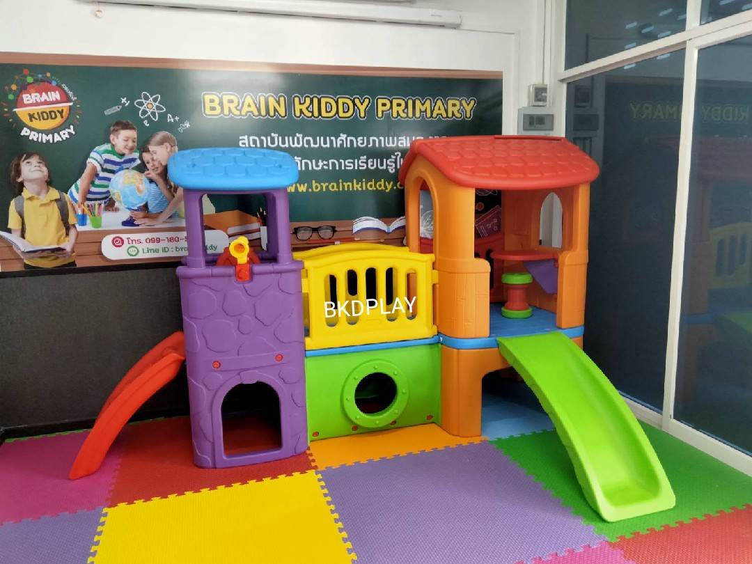 บ้านน้อย2ชั้นหลากสี บ้านสไลเดอร์ สไลเดอร์พร้อมปีนป่าย บ้านสไลเดอร์ของเล่น บ้านน้อยสองชั้น สไลเดอร์บ้าน,กระดานลื่น , เครื่องเล่นสนามในร่ม กลางแจ้ง kidszone พร้อมส่ง