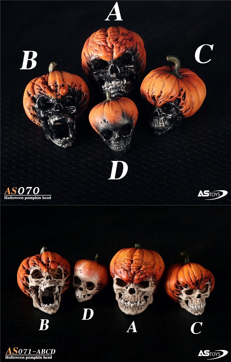 [สั่งจอง]ASTOYS 1/6 : Halloween Skull Pumpkin Head Carving