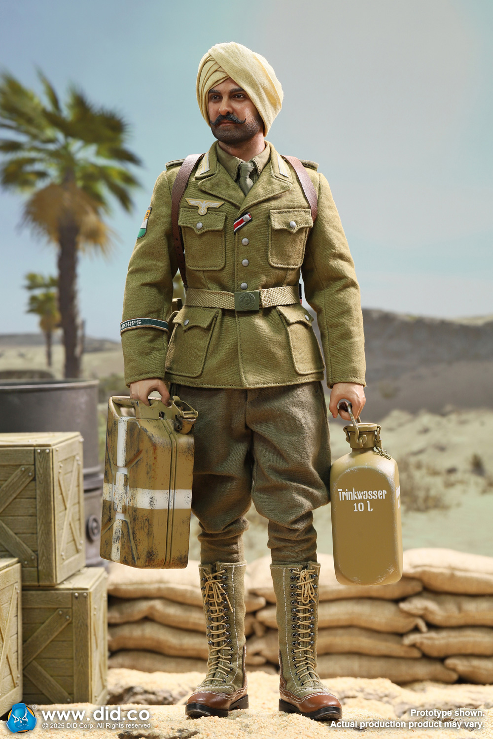 [สั่งจอง]DID D80185 1/6 : WWII German Africa Corps Supply Duty -Ishaan & Panzer Commander - Stauffenberg