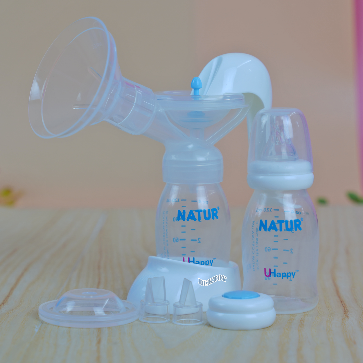 Natur เนเจอร์ ปั๊มนมแบบคันโยก รุ่น MN-3 แถมฟรีถุงเก็บน้ำนม 8oz แพ็ก 10