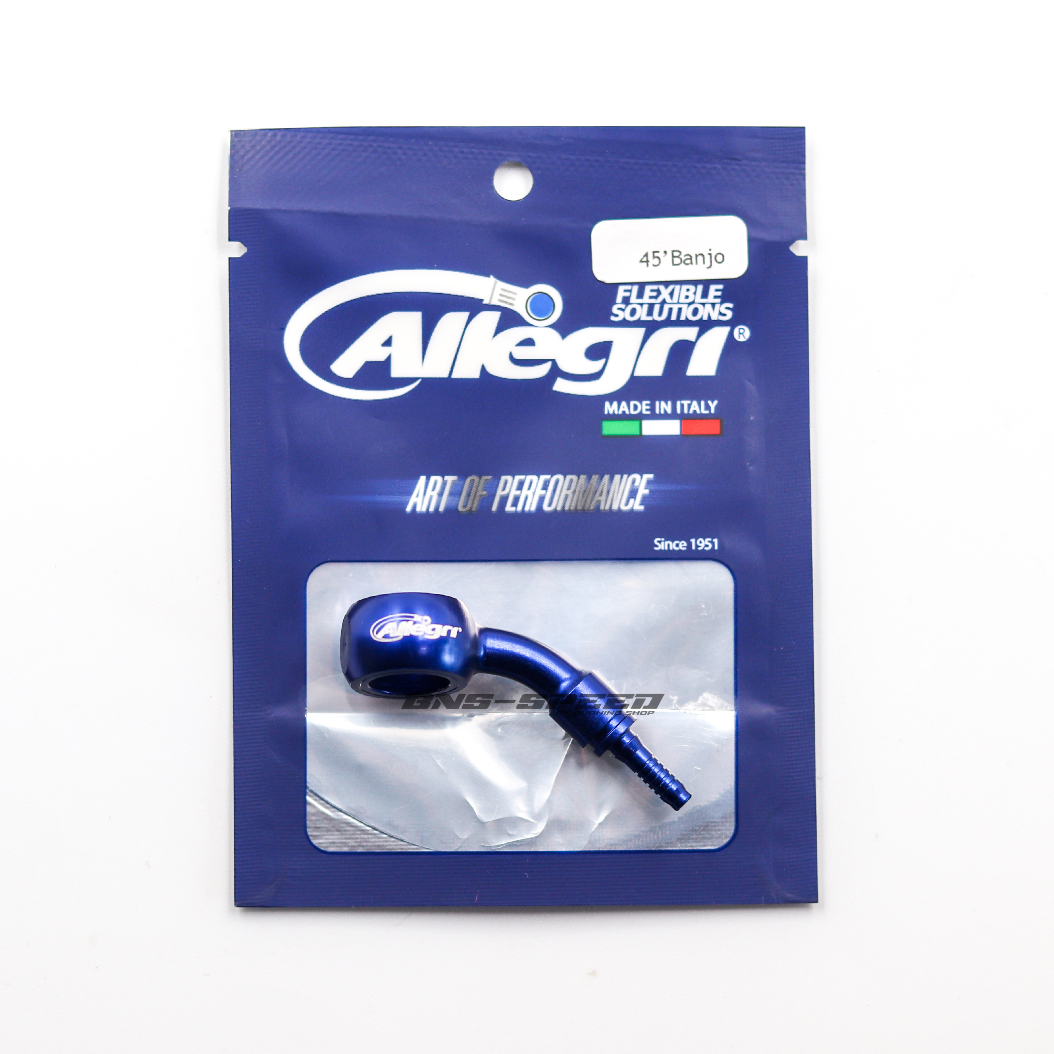 หัวเบรค Allegri 45° Banjos - Blue