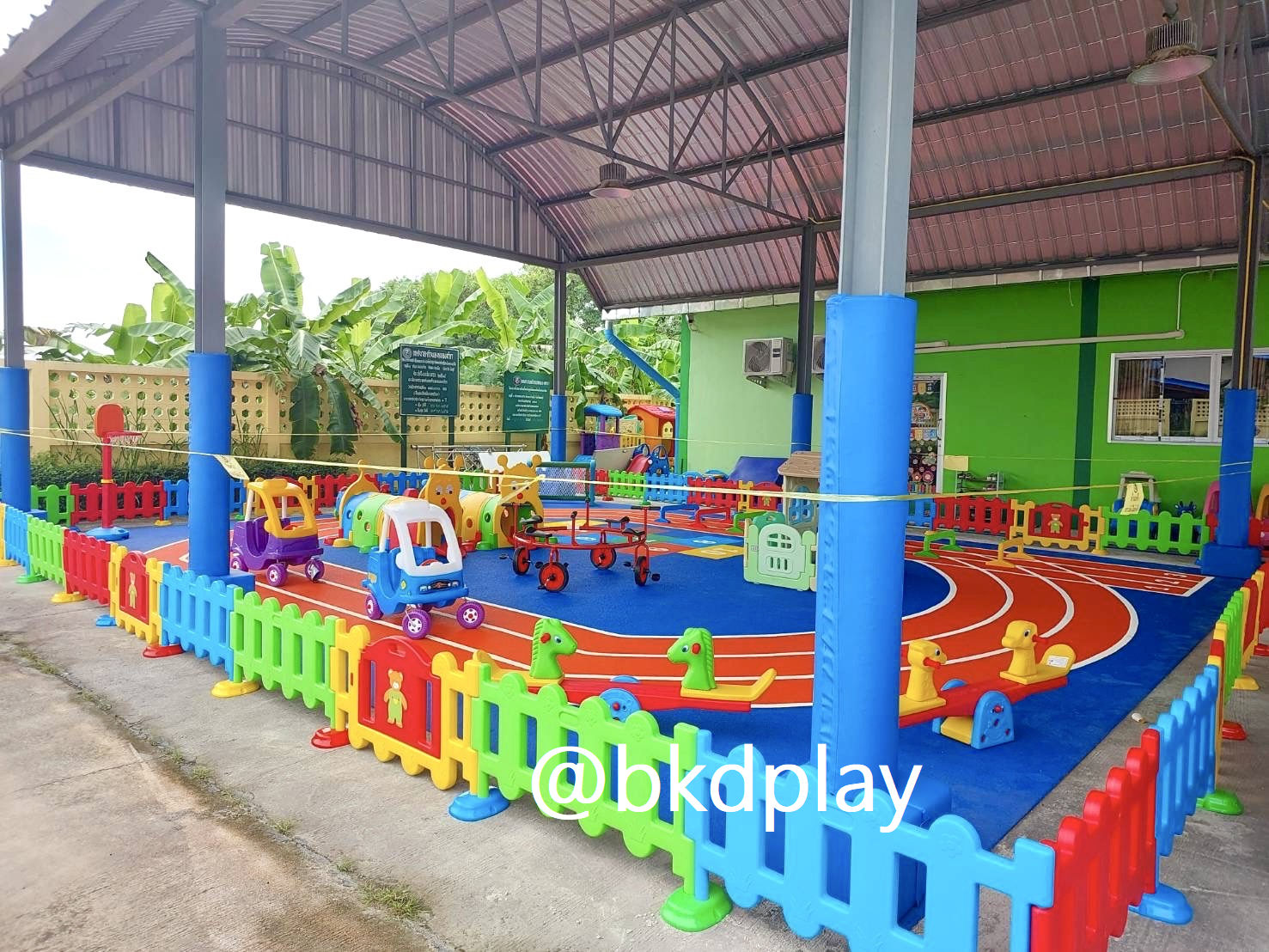 รั้วกั้นเด็กมีประตู หลากสี , คอกกั้นเด็ก, เว้นระยะห่าง แบ่งโซนพื้นที่ บ่อบอล พร้อมส่ง