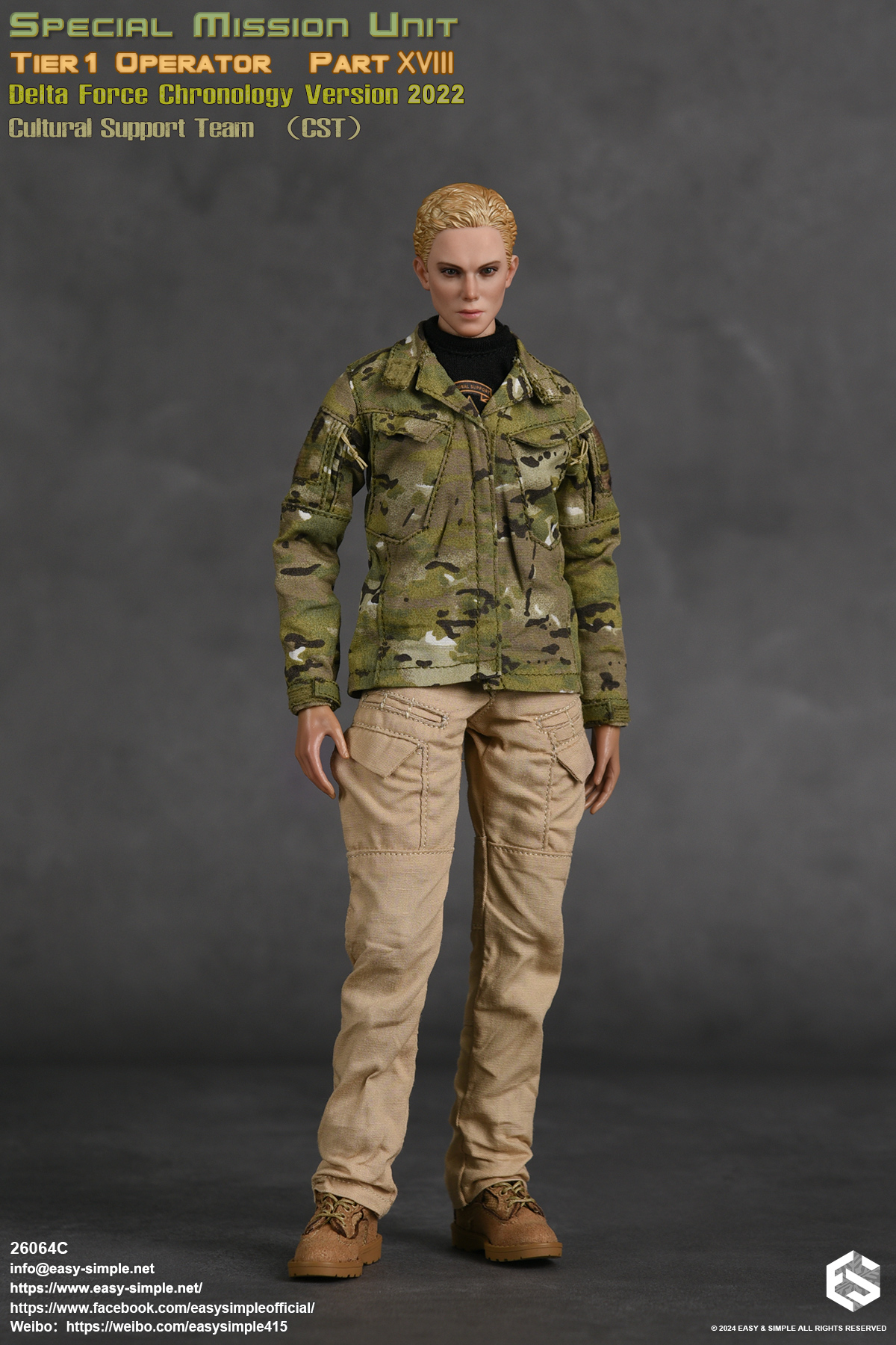 [สั่งจอง]Easy&Simple 26064C 1/6 : Special Mission Unit Tier1 Operator Part XVIII Delta Force Chronology Version 2022