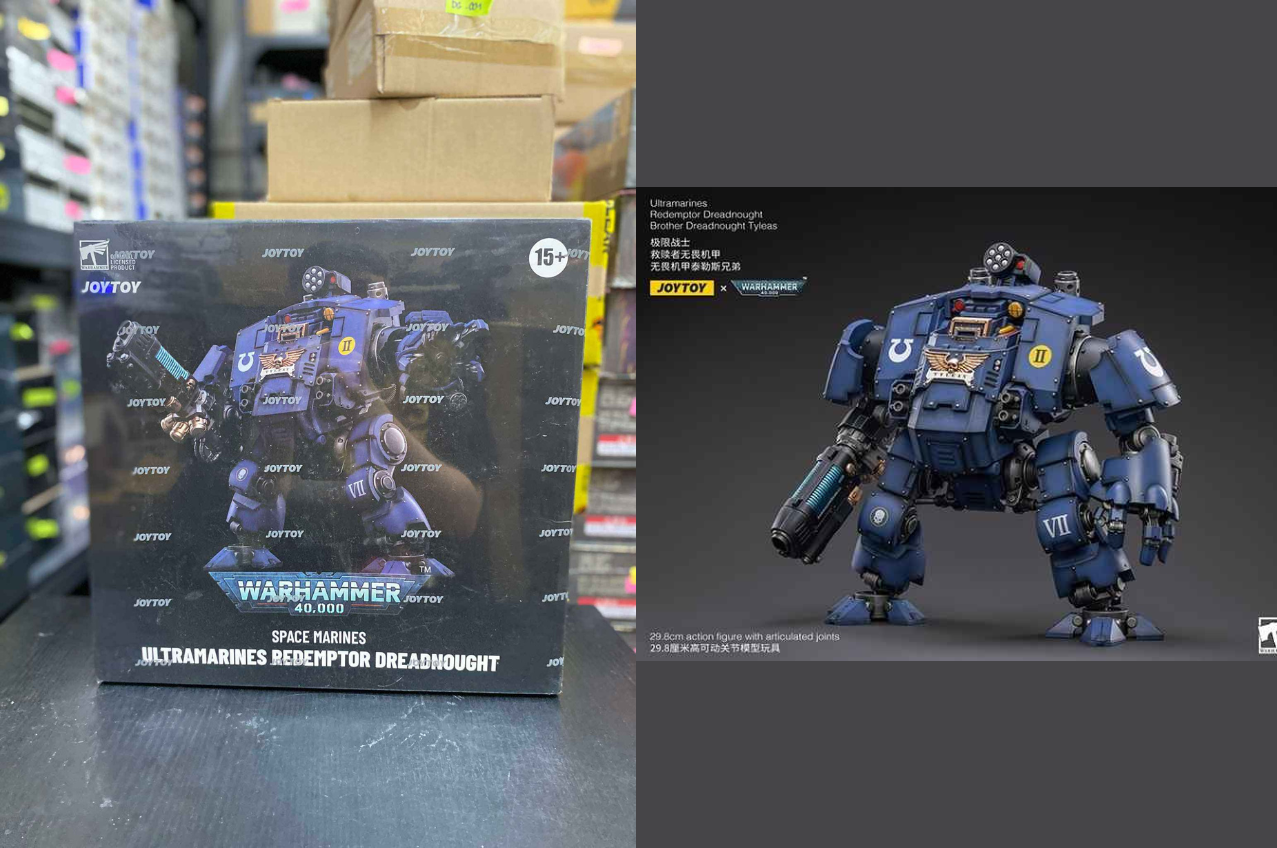 [พร้อมส่ง] Joy toy 1/18 [Reissue] - JT2757 : UItramarines Redemptor Dreadnought Brother Dreadnought Tyleas"