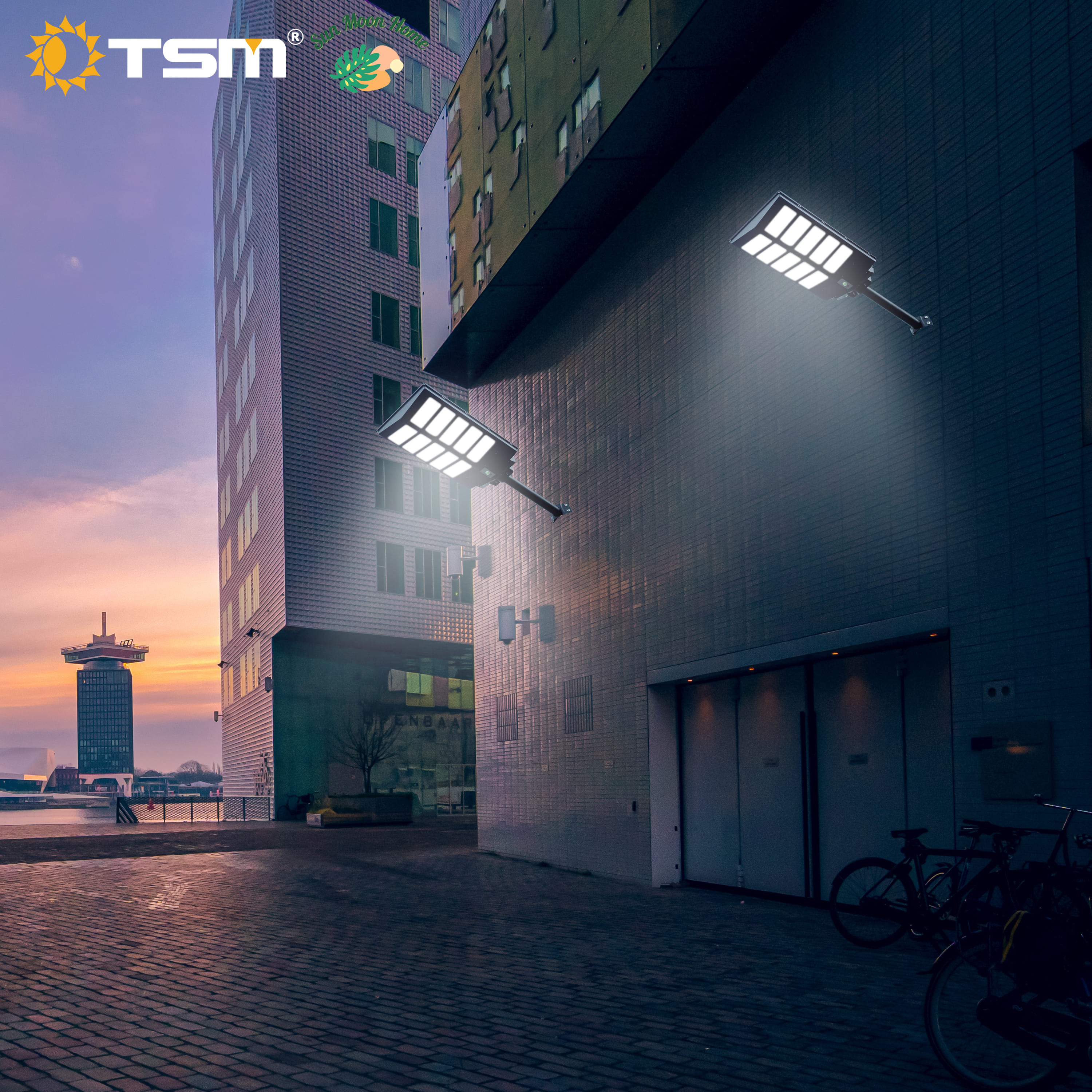 ไฟถนนโซล่าเซลล์ Solar Light LED 480W ~600W แสงสีขาว โคมไฟถนน ไฟLED โคมไฟสปอร์ตไลท์ ไฟใหญ่ พลังงานแสงอาทิตย์