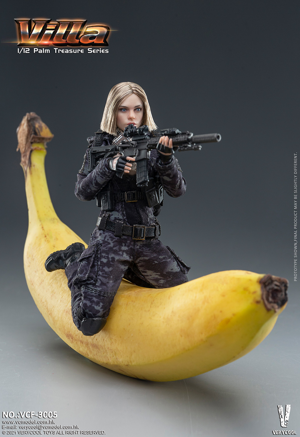 [สั่งจอง] VERYCOOL VCF-3005 1/12 Palm Treasure Series Black MC Camouflage Women Soldier - Villa