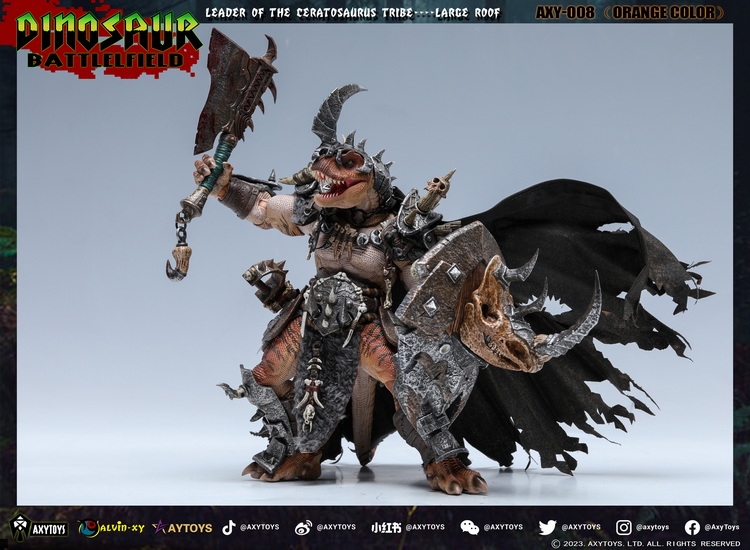 [สั่งจอง] AXYTOYS - Dinosaur Battleground Carnivorous Tribe Ceratosaurus (20Cm)