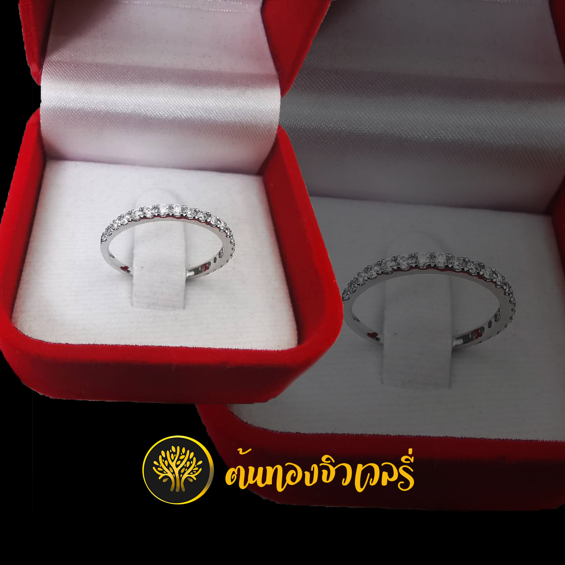 แหวนเงินเพชรแถว วงเล็กๆแต่สวยเด็ดๆเลย